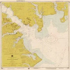 Nautical Chart - Annapolis Harbor ca. 1975 - Sepia Tinted Poster Print by NOAA Historical Map-Chart - Item # VARPDX450538