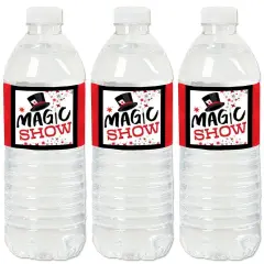 Big Dot of Happiness Ta-Da, Magic Show - Magical Birthday Party Water Bottle Sticker Labels - Set of 20