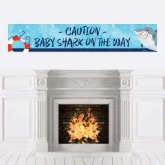 Big Dot of Happiness Shark Zone - Jawsome Shark Baby Shower Decorations Party Banner