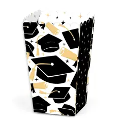 Big Dot of Happiness Hello College Graduation Party Favor Popcorn Treat Boxes - Set of 12