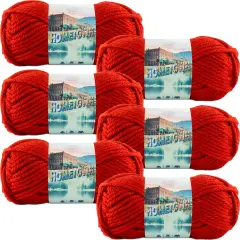 (6 Pack) Lion Brand Yarn Hometown Yarn, Cincinnati Red