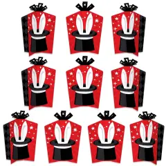 Big Dot of Happiness Ta-Da, Magic Show - Table Decorations - Magical Birthday Party Fold and Flare Centerpieces - 10 Count