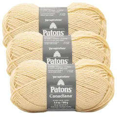 (Pack of 3) Patons Canadiana Yarn - Solids-Pale Yellow