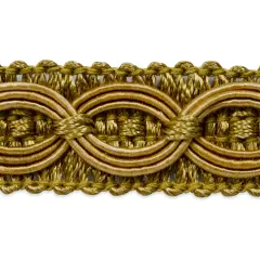 10 yards of Collette Woven Braid Circle Trim | 10 yard cut Gold