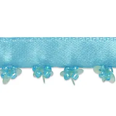 10 yards of Beaded Sequin Fringe Trim | 10 yard cut Light Blue