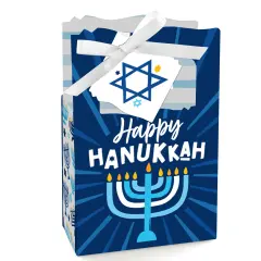 Big Dot of Happiness Hanukkah Menorah - Chanukah Holiday Party Favor Boxes - Set of 12