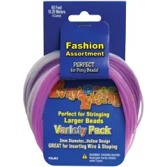 Pepperell Braiding Pony Bead Lacing Variety Pack 60'-Pastel Colors