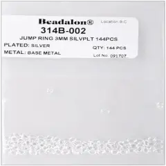 Beadalon Jump Rings 3mm 144/Pkg-Silver-Plated