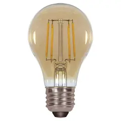 Satco Antique LED Filament 4.5w A19 2000k Dimmable E26 Amber Vintage S9583 bulb