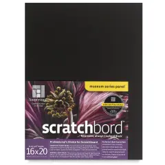 Ampersand Claybord Scratchbord - 16" x 20", 1/8" Thick, Black