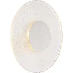 Nuvo Riverbed 11w LED Round Flush w/ Woven Glass in Matte Black Finish 3000k warm-white