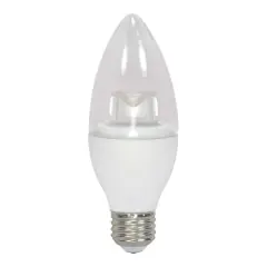 Satco 3.5w 120v B11 LED Clear 300Lm 2700k Warm White E26 Base Dimmable Bulb