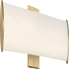 Nuvo 39w LED Module Lena Wall 1-Light 120v Brushed Brass & Striped Lens 3000k warm-white
