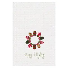 Happy Jollydays Waffle Weave Kitchen Towel