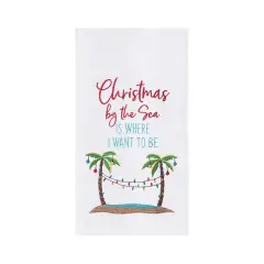 Christmas By The Sea Flour Sack Kitchen Dishtowel