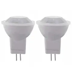 2Pk - Satco 2w 12v MR11 LED Bi Pin GU4 Flood 100 Lumens 3000k Warm White