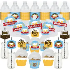 Big Dot of Happiness Oktoberfest - German Beer Festival Favors and Cupcake Kit - Fabulous Favor Party Pack - 100 Pieces