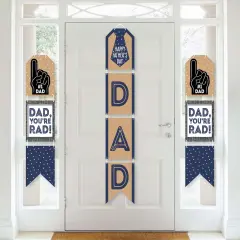 Big Dot of Happiness My Dad is Rad - Hanging Vertical Paper Door Banners - Father's Day Party Wall Decoration Kit - Indoor Door Decor