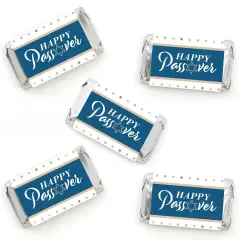Big Dot of Happiness Happy Passover - Mini Candy Bar Wrapper Stickers - Pesach Holiday Party Small Favors - 40 Count