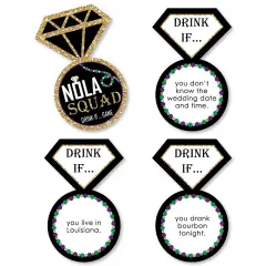 Big Dot of Happiness Drink If Game - Nola Bride Squad - New Orleans Bachelorette Party Game - 24 Count
