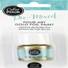 American Crafts Color Pour Pre-Mixed Foil Paint .75oz-Gold