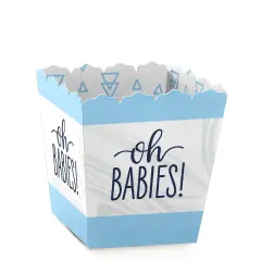 Big Dot of Happiness It's Twin Boys - Party Mini Favor Boxes - Blue Twins Baby Shower Treat Candy Boxes - Set of 12