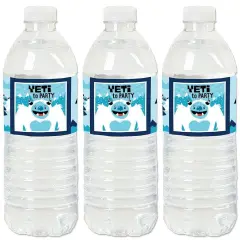 Big Dot of Happiness Yeti to Party - Abominable Snowman Party or Birthday Party Water Bottle Sticker Labels - Set of 20