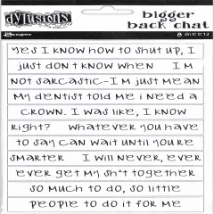 Dyan Reaveley's Dylusions Bigger Back Chat Stickers-White