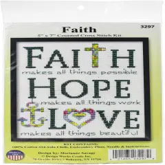Design Works Counted Cross Stitch Kit 5"X7"-Faith
