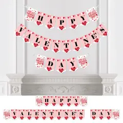 Big Dot of Happiness Happy Valentine's Day - Valentine Hearts Party Bunting Banner - Party Decorations - Happy Valentine's Day