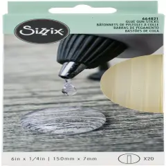 Sizzix Accessory Glue Gun Sticks 6" 20/Pkg-Clear