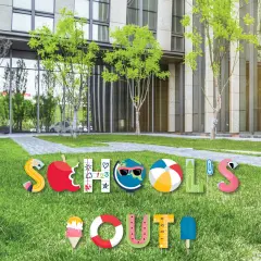 Big Dot of Happiness School's Out - Yard Sign Outdoor Lawn Decorations - Last Day of School Classroom Yard Signs - School's Out