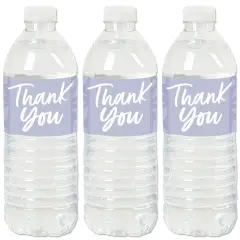 Big Dot of Happiness Purple Elegantly Simple - Guest Party Favors Water Bottle Sticker Labels - Set of 20