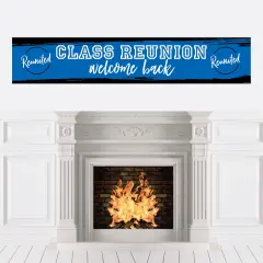 Big Dot of Happiness Reunited Blue - Royal Blue School Class Reunion Party Decorations Party Banner