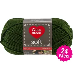 Multipack of 24 - Red Heart Soft Yarn-Dark Leaf