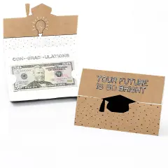 Big Dot of Happiness Bright Future - Graduation Party Money Holder Cards - Set of 8
