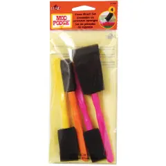 Plaid Mod Podge Foam Brush Set 4/Pkg