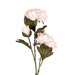 2 Pcs Stem Silk Peony Artificial Flowers Blush
