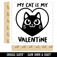 My Cat is My Valentine Self-Inking Rubber Stamp Ink Stamper Black
