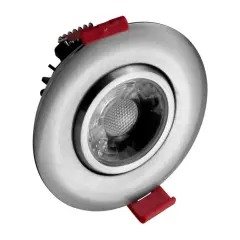 NICOR 3-inch LED Gimbal Recessed Downlight in Nickel, 5000K