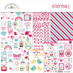 Doodlebug Essentials Page Kit 12"X12"-Lots Of Love