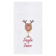 Jingle Juice Embroidered Cotton Flour Sack Kitchen Towel