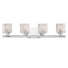 Votive 4-Light Wall Mounted Vanity & Wall Light Fixture in Polished Nickel Finish
