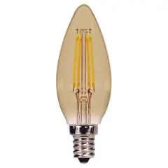 Satco S9986 3.5w C11 E12 LED 120v 2000K 300 lumens Vintage style filament lamps