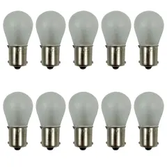10PK GE 1665AF 81658 22W 28V S8 BA15s Base Aircraft Low Voltage Frost Light Bulb