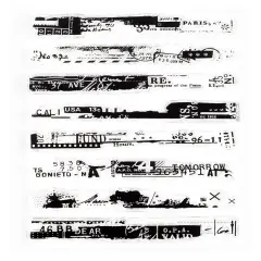 Distressed Grunge Slim Collages, Clear Stamps 4x6 inch by Wintertime Crafts