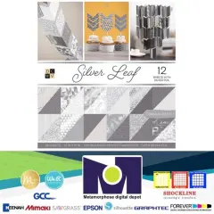 DCWV&reg;️ SILVER LEAF PAPER STACK 12"X12" 12/PKG PS-005-00565