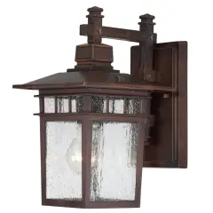 Cove Neck 1-Light Wall Lantern Outdoor Light Fixture in Rustic Bronze Finish