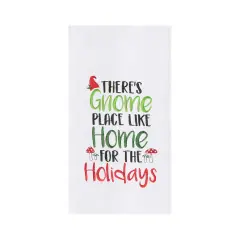 "Gnome Place Like Home" Christmas Flour Sack Dishtowel