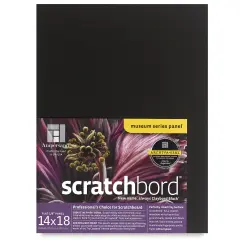 Ampersand Claybord Scratchbord - 14" x 18", 1/8" Thick, Black